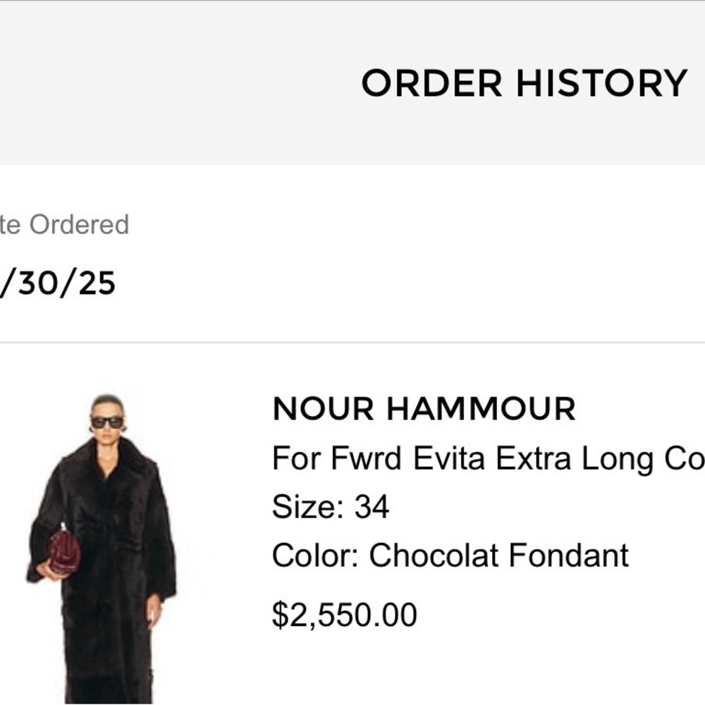 Nour Hammour “Evita” Long Coat – Chocolate Fondant - Picture 5 of 7